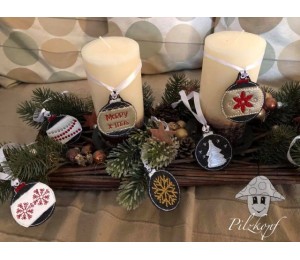 Stickserie - ITH Weihnachtskugeln - 33 Motive in 2 Größen